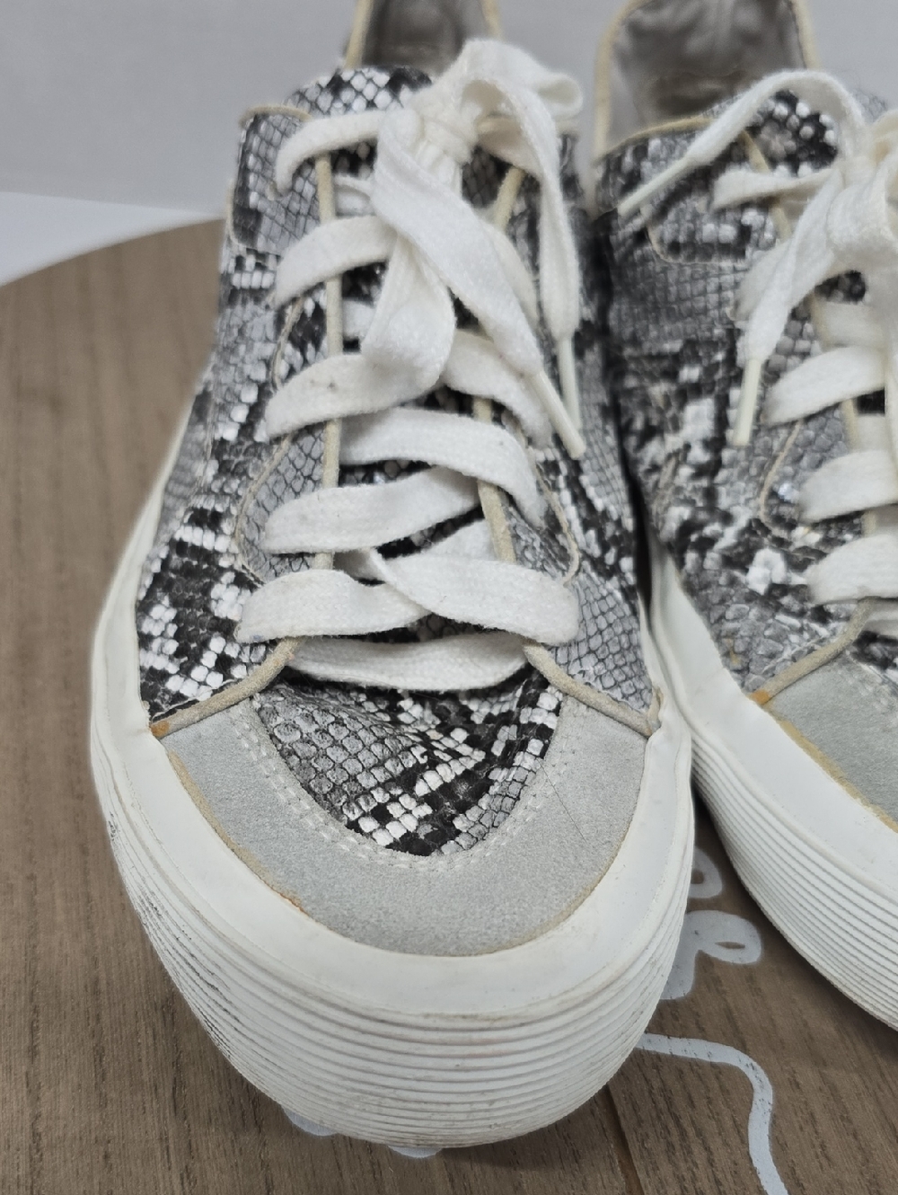 Zara Snakeskin Animal Print Trainers Sneakers Size 40 - Picture 12 of 14